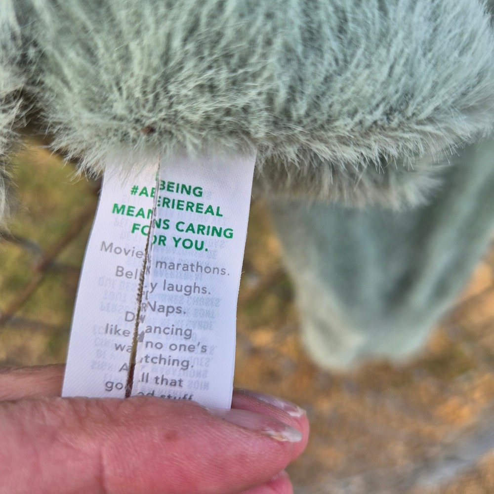 Aerie Sage Green Fuzzy Eyelash Knit Cropped Cardigan Sweater Womens Medium - Picture 4 of 6